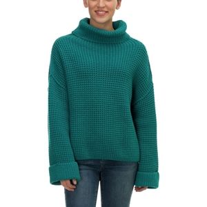 Free People Park City Pullover in Turquoise